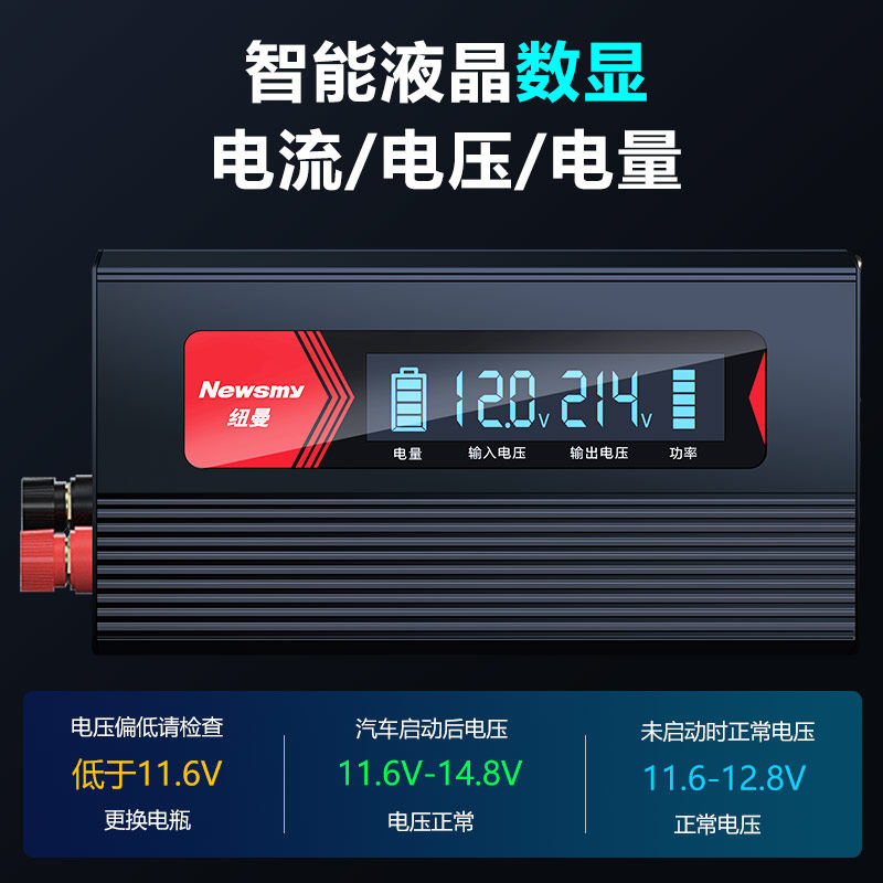 Newman Pure Sine Wave Car Inverter 12V24V to 220V High-Power Multi-Functional Power Converter Socket
