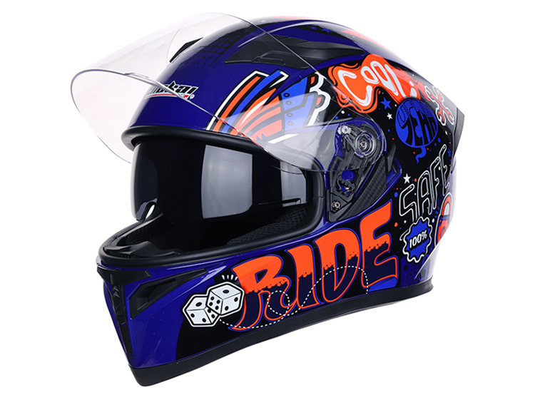 Moto Helmet Jie Kai JK316 Double Lens Motorcycle Helmet Cross Country