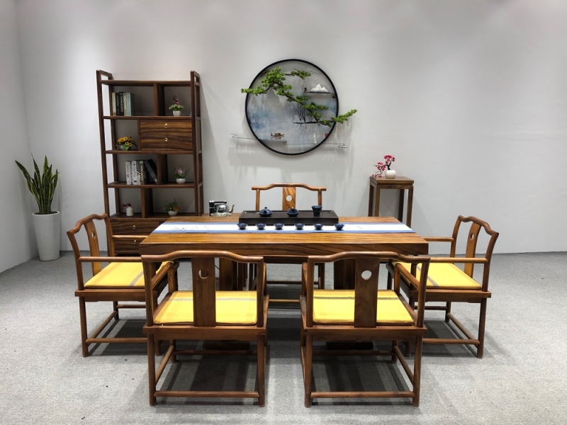 Single board boutique South American walnuts wood solid wood large board tea table desk full square 166 * 80 * 6