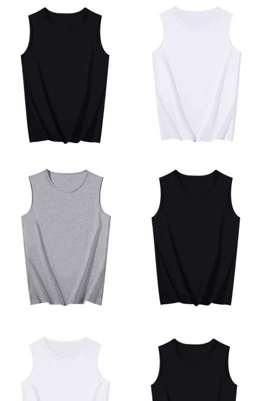 Khỉ in áo vest nam không tay cỡ lớn thả lỏng thể thao giải trí vest vai đường phố thời trang hip hop cotton - Áo vest cotton