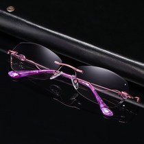 Porcelain wolf Old flower glasses Female upscale Brand HD Anti-light anti-fatigue Fashion foreign air young Old Man