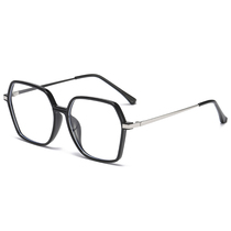 Accessories for male and female universal round face black retro full frame optical glasses