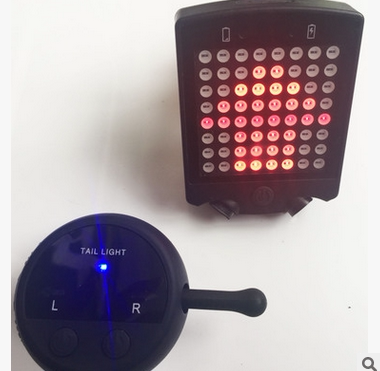 Bicycle wireless remote control steering lamp brake lamp laser taillight bicycle rechargeable laser warning taillight