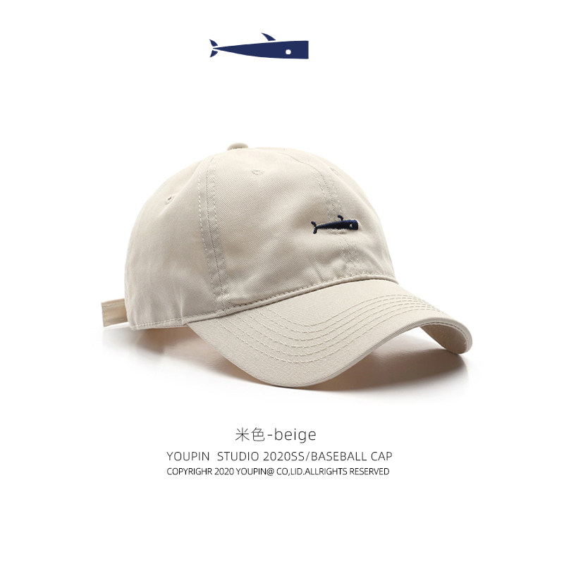 Creative men's hat duck tongue hat ins tide brand baseball cap men trend casual soft top Japanese women's white thin model