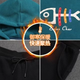 Утепленный спортивный костюм, комплект, модная удерживающая тепло толстовка с капюшоном, увеличенная толщина, большой размер