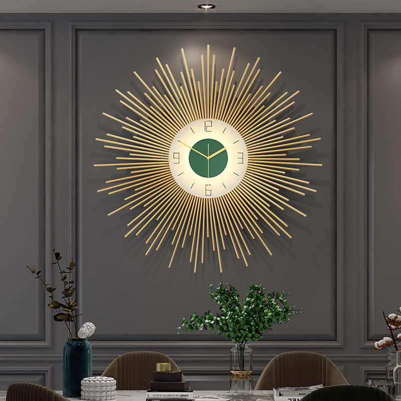 Postmodern light extravagant hanging clock living room minimalist creative bedroom mute Nordic home dining room wall decoration clock
