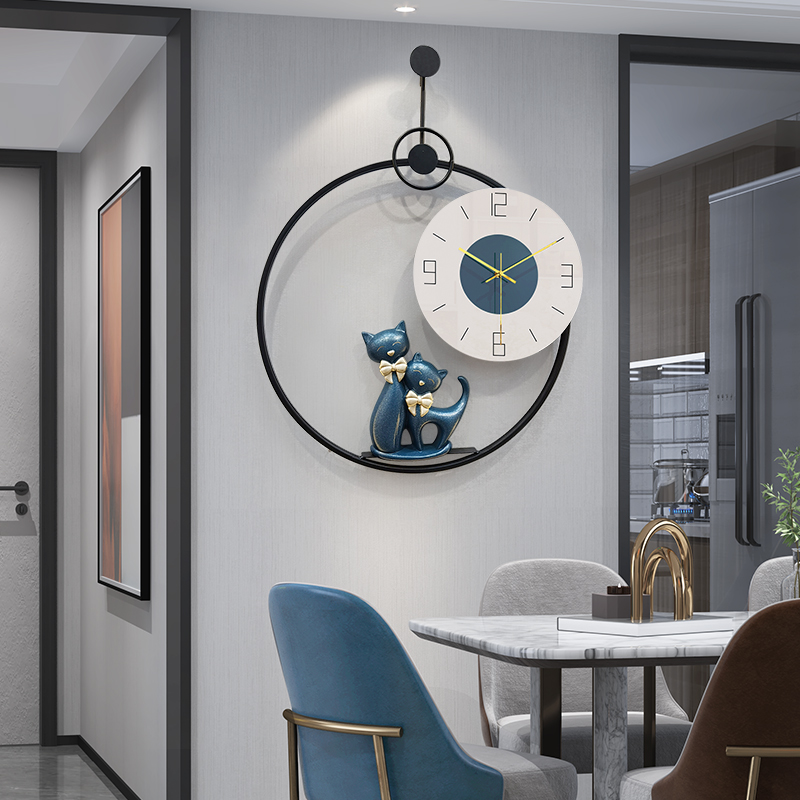 Net Red Personality Creative Light Extravagant Living Room Hanging Clock Fashion Home Watch Decoration Hung Wall Clock Modern Minimalist Atmosphere