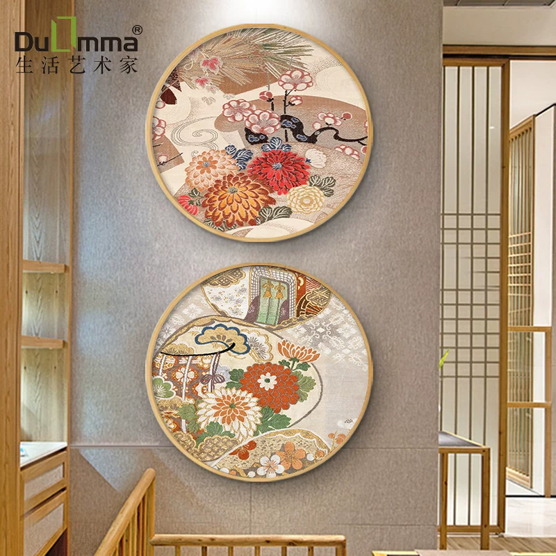 Декоративная японская картина, бренд Du Mama, круглая подвесная картина, Ukiyo-e настенная картина, декоративная коробка татами