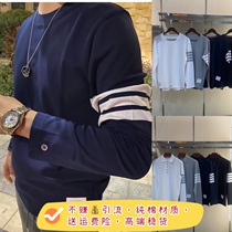 TB long-sleeved T-shirt bottoming shirt 2021 autumn and winter new cotton pique cotton thin top sweater mens and womens trendy brand e