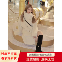 MAX Teddy Coat Alpaca Wool Real Wool Lamb Fur Loose Warm Camel Hair Large Lapel Fur Coat