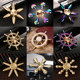 Fidget spinner pure copper three heads and six arms water drop finger spinner dazzling color stainless steel out of print finger decompression toy