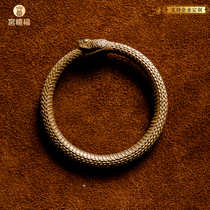 New innovation Palace Forbidden City Styles of Wind Power China Chauven Worm Original Brass Phages Tail Snakes Closed Key Rings