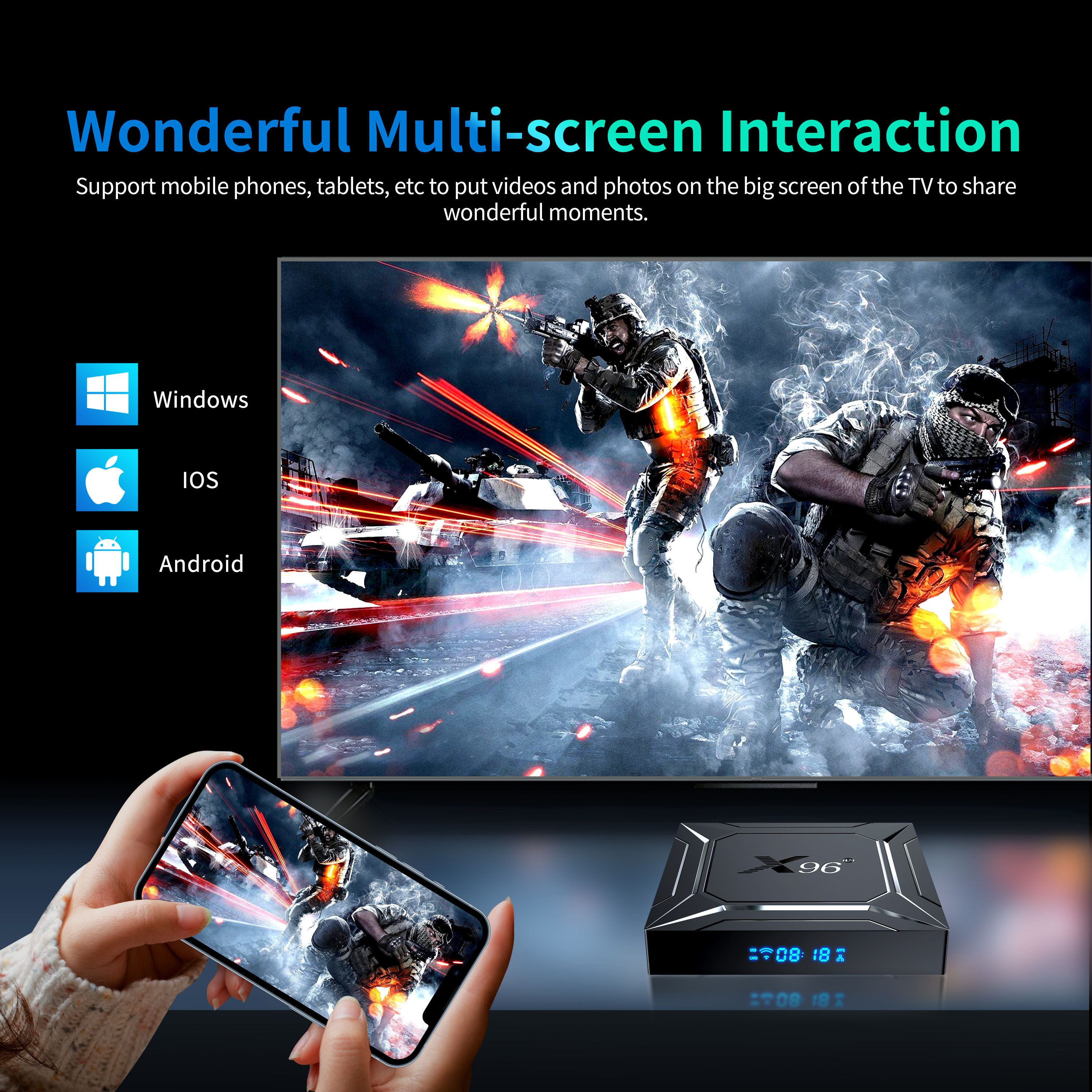 HDD-плеер x96 m200 amlogic s905x5m 4k tv box 5g wifi bt5.0 ai-sr 1000m No brand