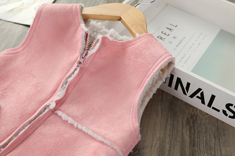 2018 mới mùa thu và mùa đông trẻ em vest nữ da lộn cừu cashmere vest ấm áp cộng với áo nhung dày quần áo trẻ em đẹp