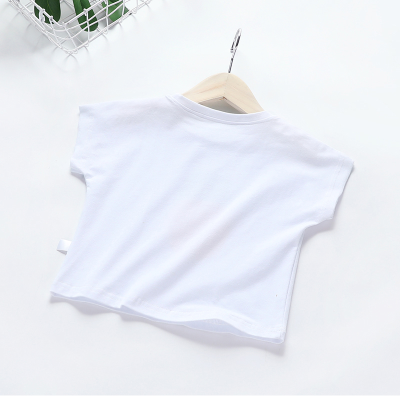 Cô gái phù hợp với 2018 mùa hè mới ngắn tay áo bông T-Shirt Hàn Quốc bé bảy quần chống muỗi quần hai mảnh