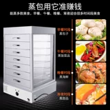 Паровая сумка, столик -тип магазин завтраков Паровой паровой шкаф коммерческий стеклянный ящик для булочки с изоляцией