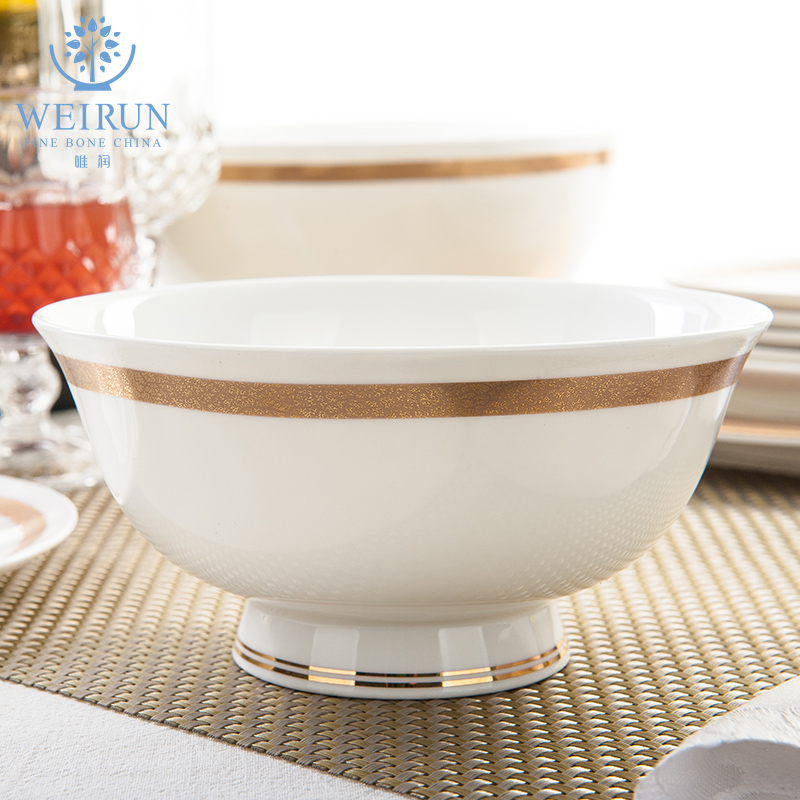 Only embellish high - grade porcelain tableware suit 48 skull eight dishes tangshan ceramics European - style key-2 luxury Jin Bianli porcelain