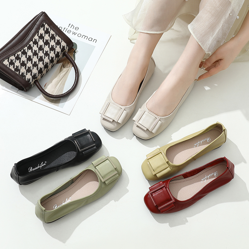 Genuine Leather Summer Breathable Shallow Mouth Flats for Women, Versatile 2026 New Style Flat Shoes, Loafers, Leather Shoes, Large Size Women's Shoes Genuine Leather Summer Breathable Shallow Mouth Flats for Women, Versatile 2026 New Style Flat Shoes, Loafers, Leather Shoes, Large Size Women's Shoes