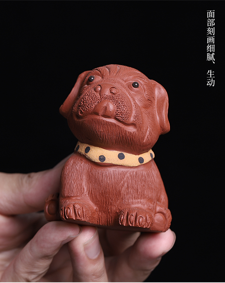 Purple sand tea pet individuality creative tea set decoration accessories tea tray was small ornament, lovely rabbit Chinese zodiac ornament