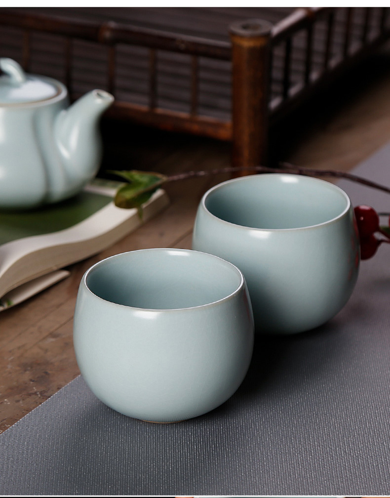 Ru up market metrix who tea cup single CPU kung fu tea cups individual cup large ceramics slicing can be a single tea cup