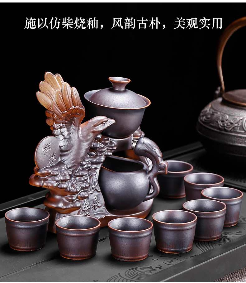 Fit creative lazy automatic tea ware home sitting room office receive a visitor ceramic kung fu tea sets tea cups