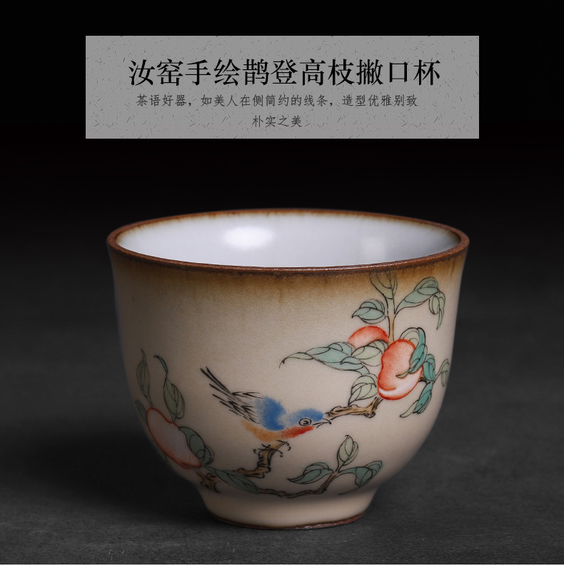 Ru up market metrix who cup single CPU slicing can be 2 support a family ceramic cups and move of jingdezhen checking tea lamp that men and women