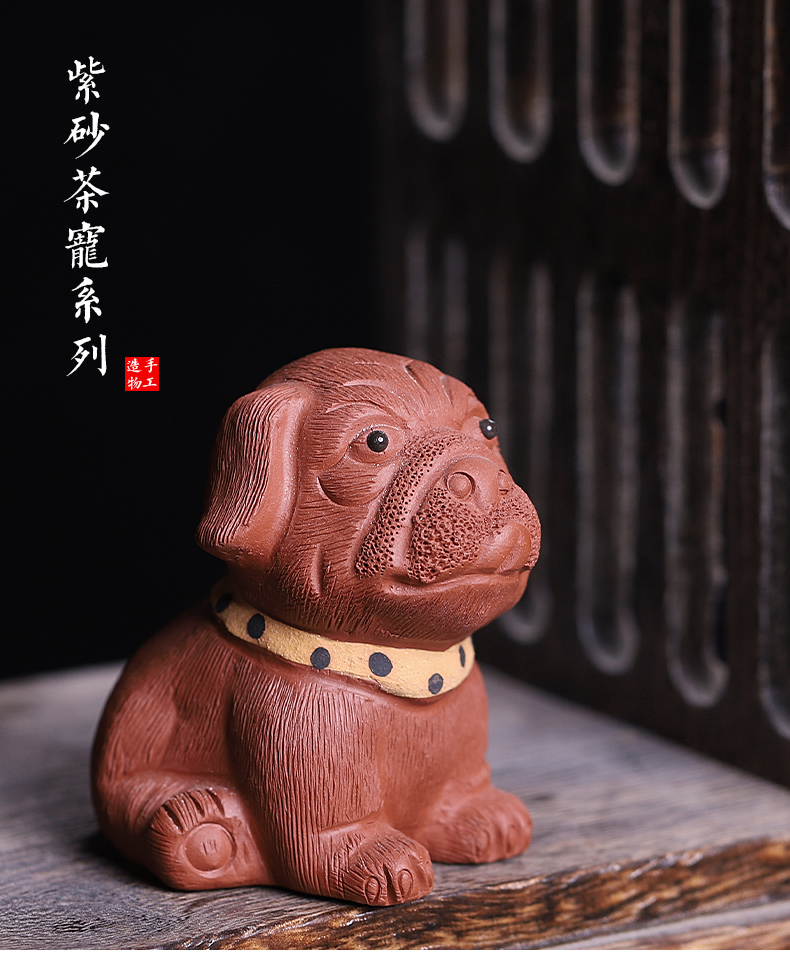 Purple sand tea pet individuality creative tea set decoration accessories tea tray was small ornament, lovely rabbit Chinese zodiac ornament