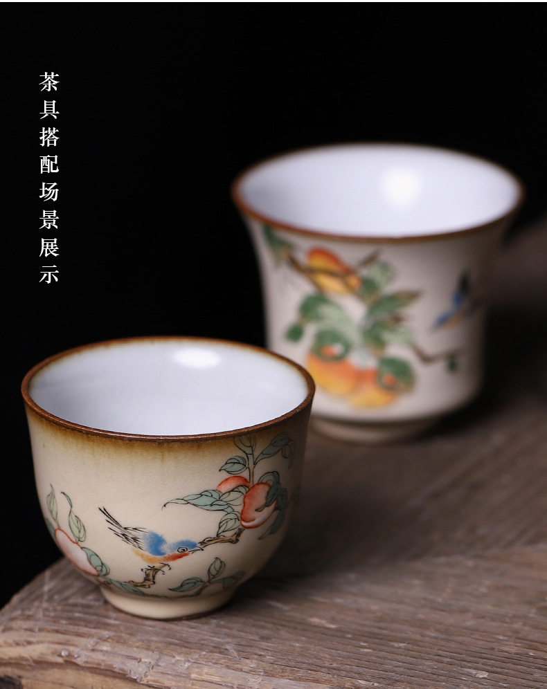 Ru up market metrix who cup single CPU slicing can be 2 support a family ceramic cups and move of jingdezhen checking tea lamp that men and women