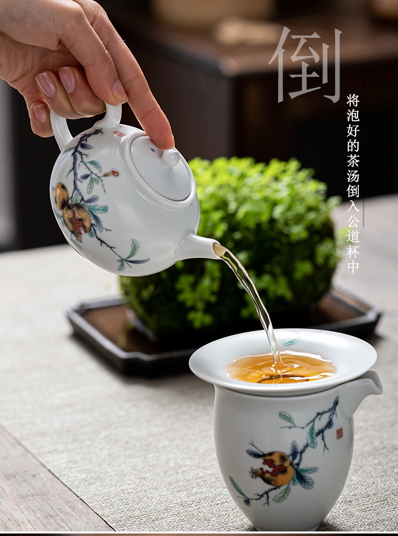 Your up tea set gift boxes, high - end business gift set home sitting room of jingdezhen ceramic kung fu tea kettle