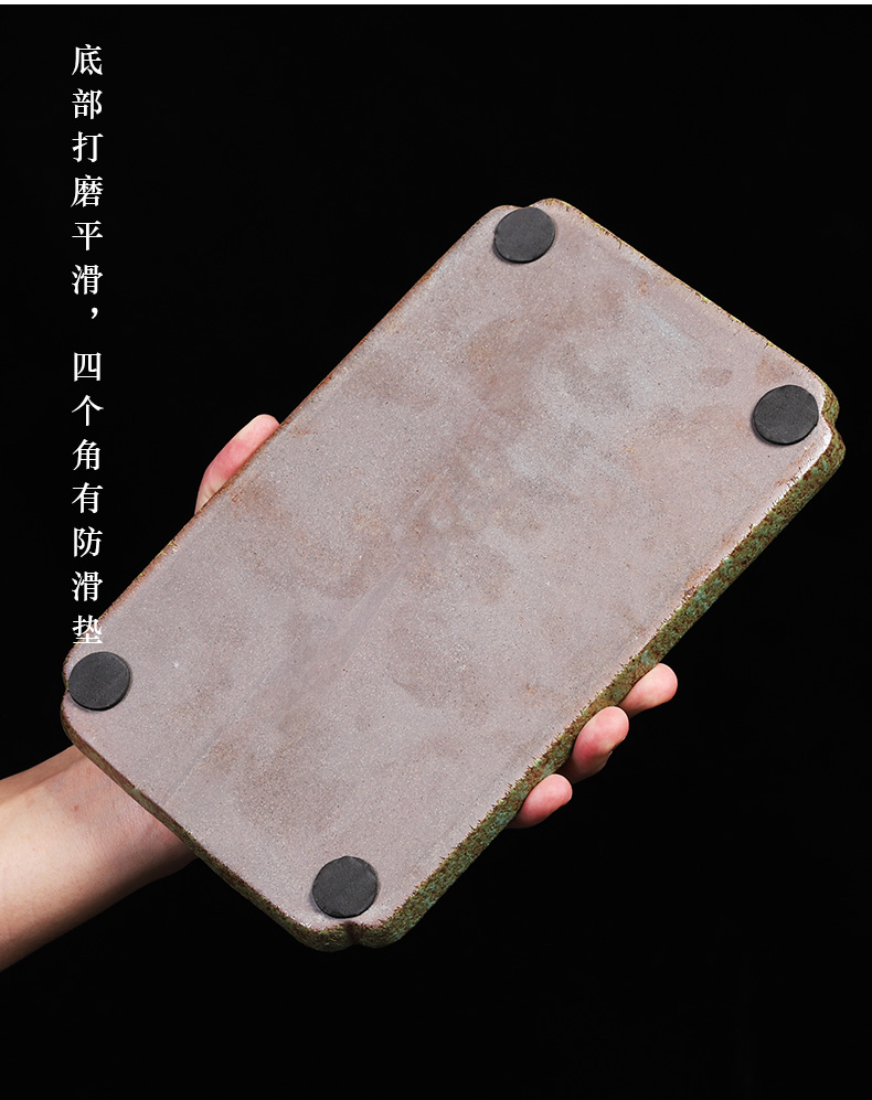 Bearing pot of Bearing dry mercifully tea sets tea tray zen Japanese ceramics kung fu tea saucer dish household small contracted restoring ancient ways