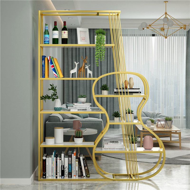 Nordic iron partition shelf living room mask display cafeteria decoration frame office screen collection bookshelf