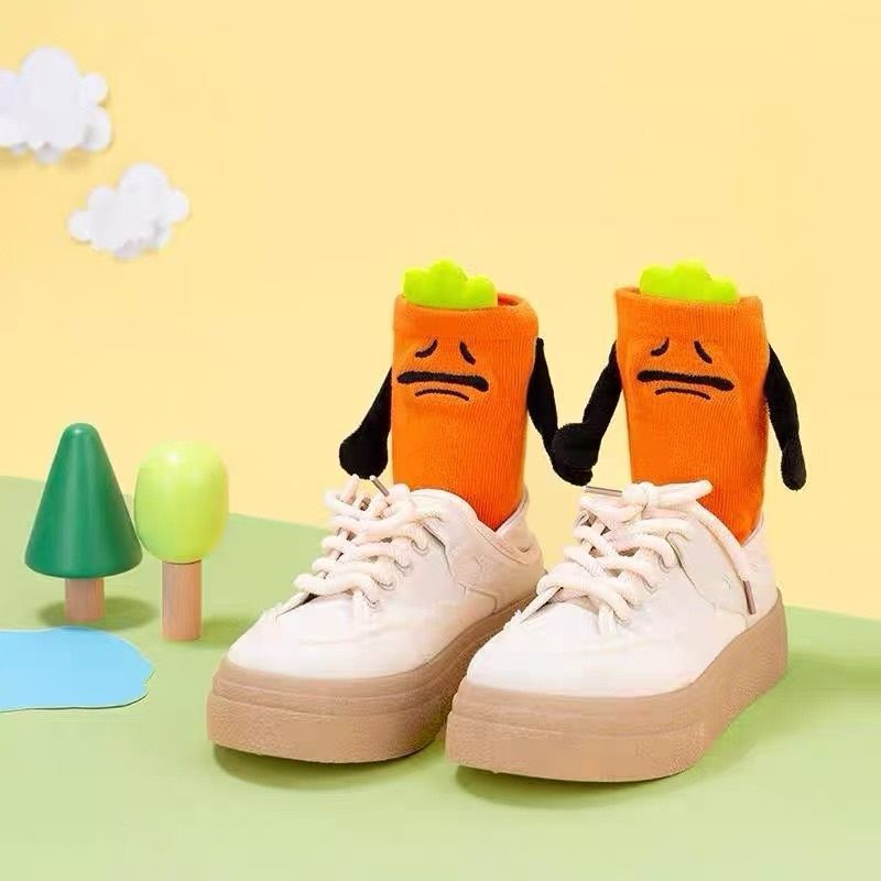 2025 Spring and Autumn Cartoon Long Socks Five-Toe Socks Siamese Lipp Tanaka Cute Unisex Mid-Calf Socks Quirky