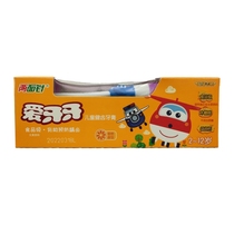(Two) two-sided needle Super Flying Man childrens toothpaste fluorine-free mothproof can swallow fruit flavor xylitol