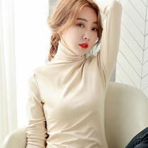  Bottoming shirt womens autumn and winter 2020 new spring and autumn all-match high-neck slim long-sleeved t-shirt with black top tide