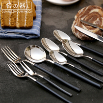 Western style 304 stainless steel spoon Steak knife Steak fork Fruit fork Soup spoon Soup more household ice cream spoon Coffee spoon