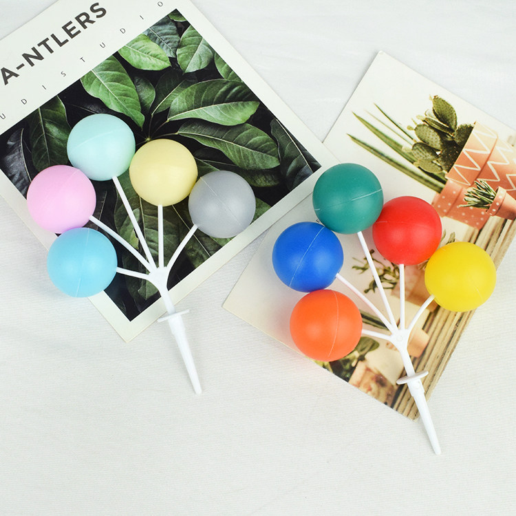 Color Ball Ball Cake Plugin Branches Beads Sue White Balloon Birthday Decorative round Balls Dessert Table Background Pendulum