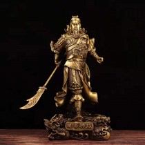 New station Longguan Gong ornaments pure copper knife Guan Emperor Wu Caishen Buddha statue Guan Erye to provide IDOL business home ceremony