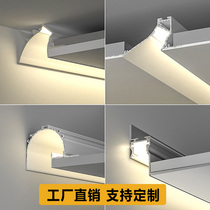 Retro-wash wall light reflective lamp trough arc-shaped retro chute cob lamp strap pattern suspended aluminum alloy