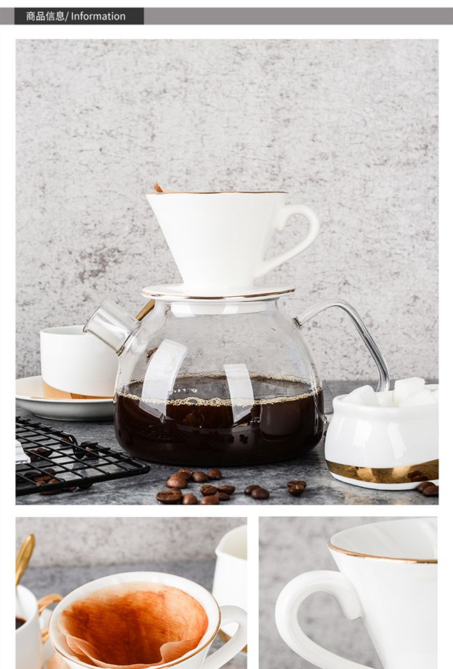 Cà phê gốm lọc cốc cốc tay cầm tay phụ kiện cà phê dụng cụ pha cold brew