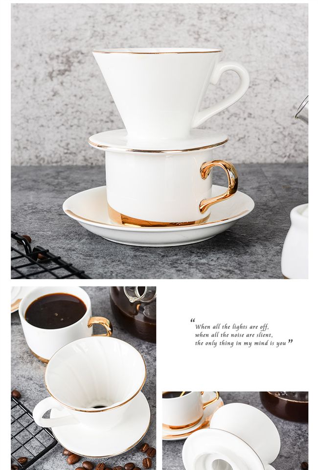 Cà phê gốm lọc cốc cốc tay cầm tay phụ kiện cà phê dụng cụ pha cold brew