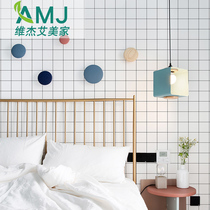  Nordic style sub-wallpaper ins clothing store net red black and white grid milk tea shop living room bedroom wallpaper modern minimalist