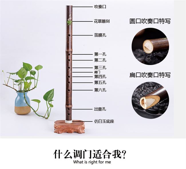 Nhạc cụ thổi sáo thẳng 6 lỗ Zizhu cao cấp Học sinh tiểu học và trung học cơ sở Người lớn trẻ em mới bắt đầu sáu lỗ không nhập cơ bản - Nhạc cụ phương Tây trống đoàn đội
