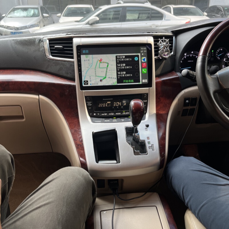 Suitable for 11-14 Model Alphard 20 Series Right-Hand Drive Android Large-Screen Car Navigation Central Control Carplay Audio and Video