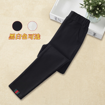 Girls pants winter wear outside wear 2021 spring and autumn clothes New style big children plus velvet black pencil pants