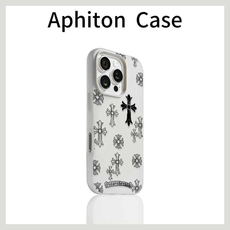 Crow Heart Cross Design Suitable for Apple 17/16 Pro Max Jelly Skin-Feel Two-In-One Phone Case iPhone 15 /14/13 Personalized Creative Vivo Huawei P70 Xiaomi 17 Oppo Matte Case
