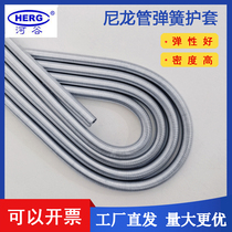 River Valley 4 6mm spring machine tool hydraulic oil pipe spring lubrication nylon oil pipe spring guard spring steel wire protective sleeve