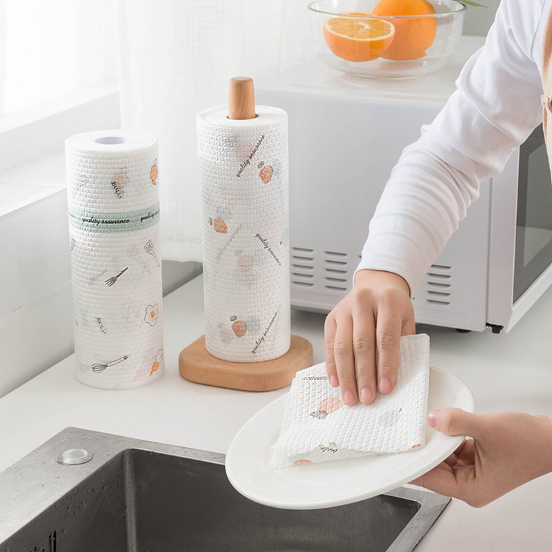 Disposable cleaning lazy rag paper Dry and wet dual-use kitchen oil-absorbing paper hand towel washable dish cloth Dish towel