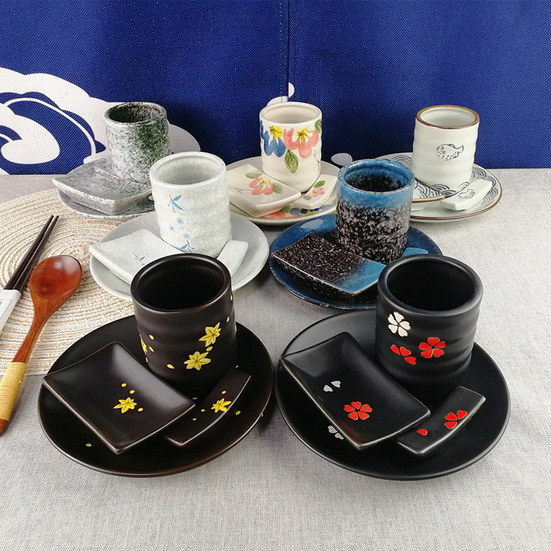 Hand-painted ceramic table Japanese-style Japanese-style dining room front hall single tableware tableware table table four-piece hotel supplies