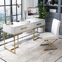  Light luxury dressing table Modern simple small apartment dressing table Bedroom stainless steel paint storage cabinet integrated medical beauty table
