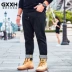 GxxH thủy triều thương hiệu kích thước lớn quần nam chất béo quần nam cộng với phân bón để tăng quần jean thẳng thời trang lỏng lẻo đồ nam đẹp Cao bồi